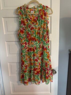 Cabi Colorful Floral Sleeveless Summer Dress